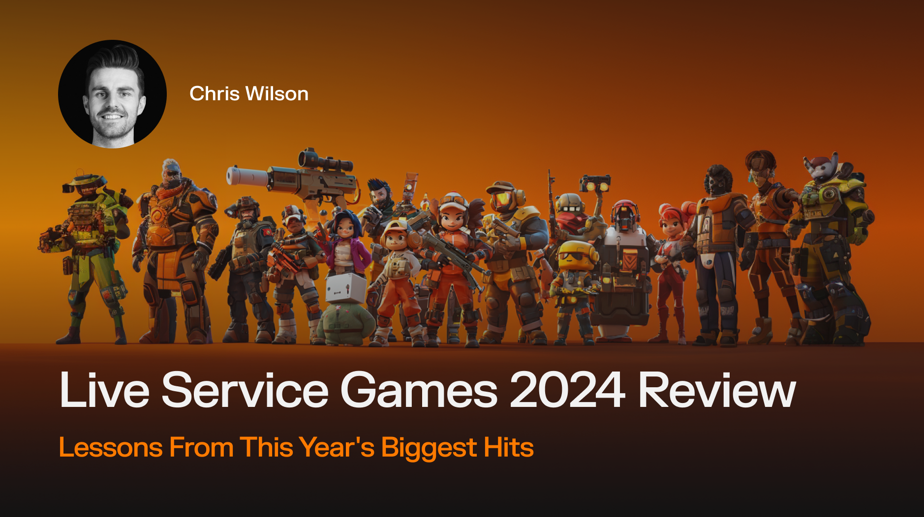 live service games 2024 cover image with game characters posing next to each other