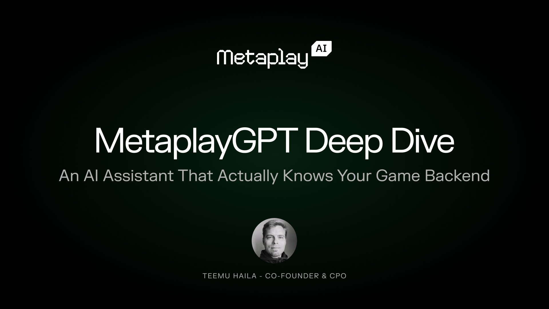 MetaplayGPT: An AI Assistant That Actually Knows Your Game Backend