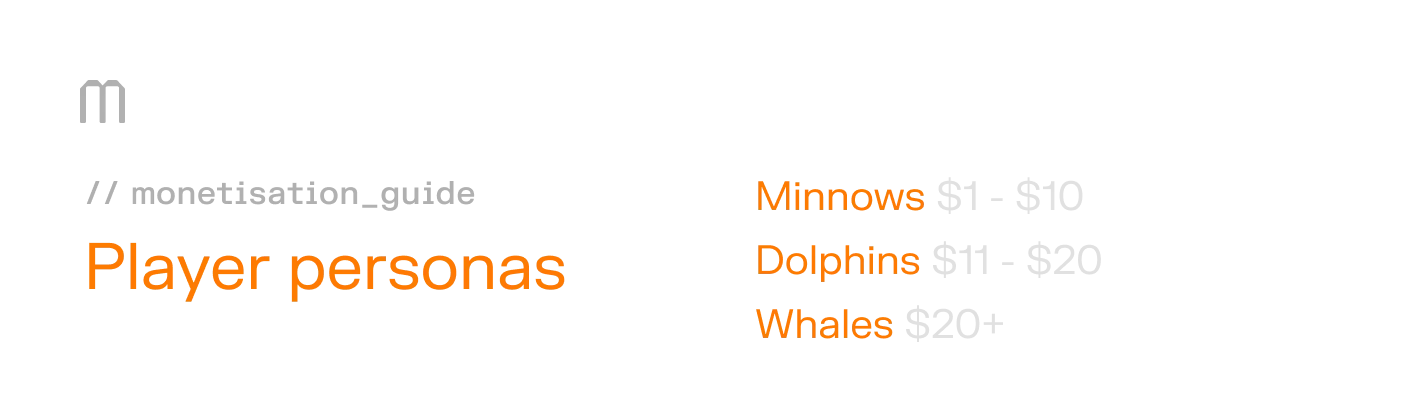 Player persona spending tiers