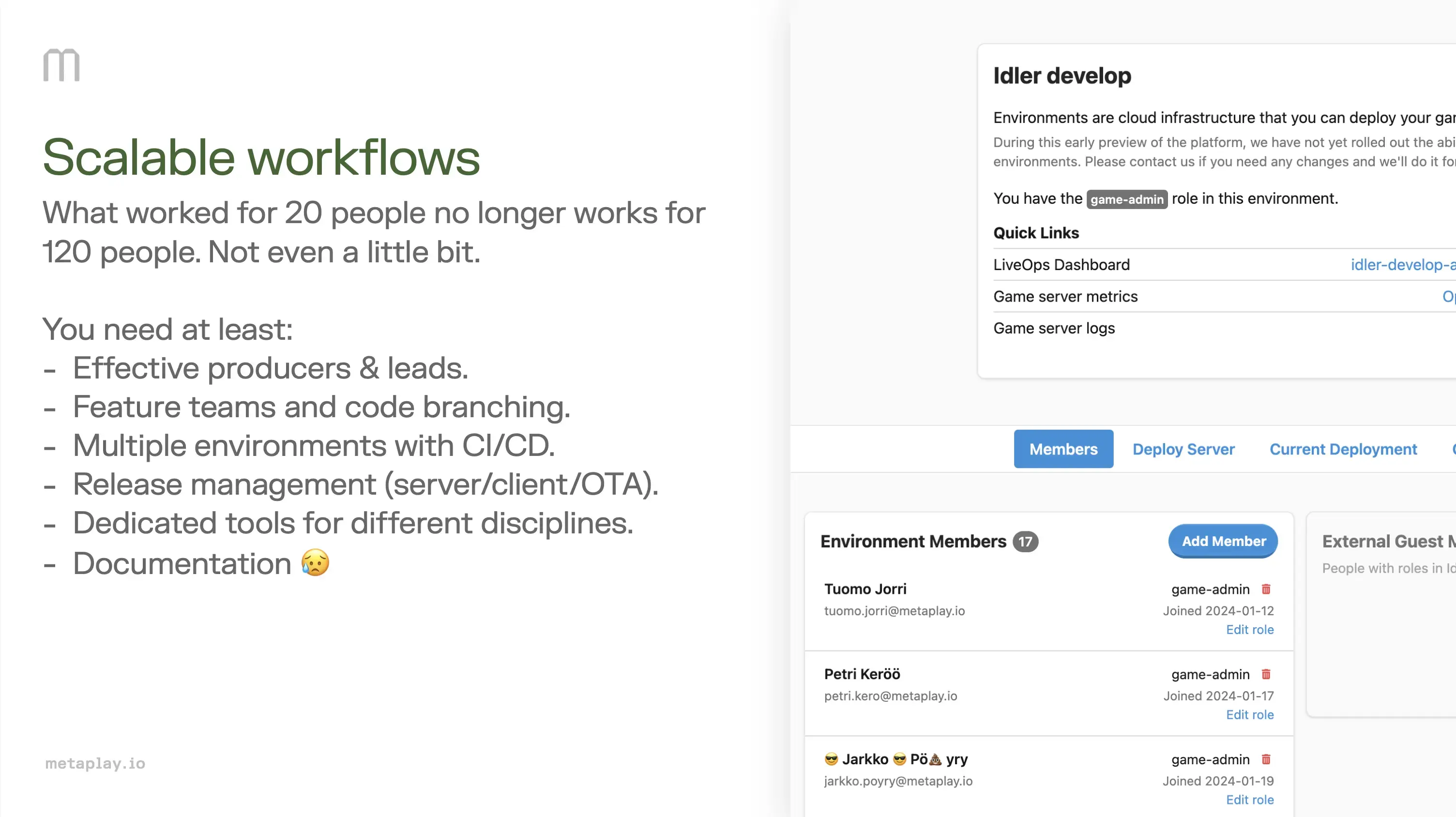 Multi-team workflows in game development
